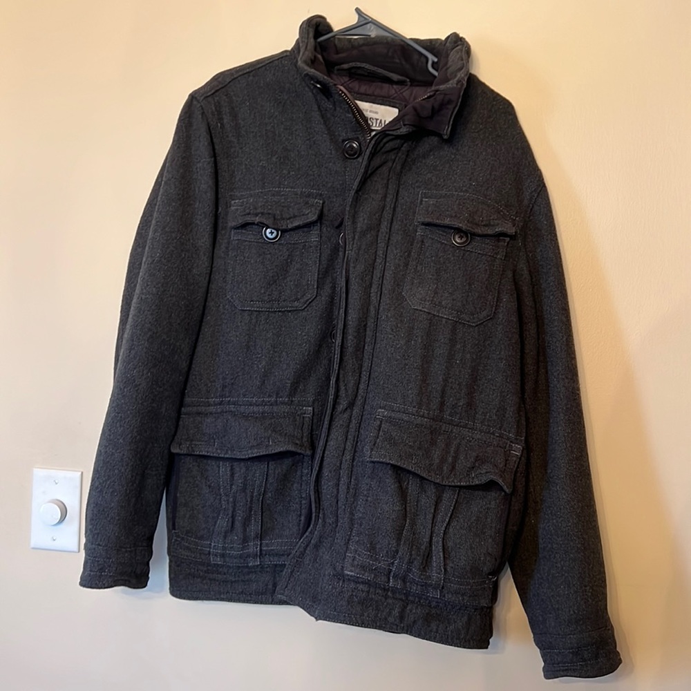 Mens Grey Aeropostale Military Jacket size M
